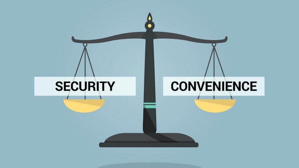 Comparing convenience, security, and accessibility